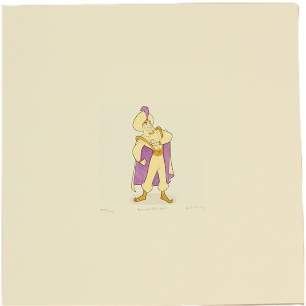 A Hand Painted Aladdin Etching by Sowa and Reiser LE of 500.