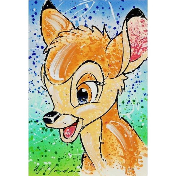 An Original David Willardson Embossed Serigraph of Bambi.