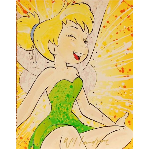 An Artist Proof Tinker Bell Embossed Serigraph by Willardson.