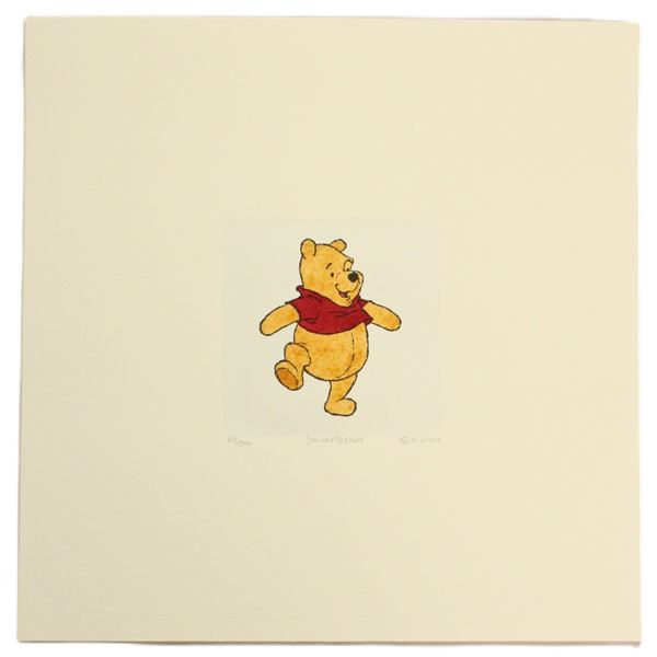 A Hand Painted Winnie the Pooh Etching by Sowa and Reiser LE of 500.