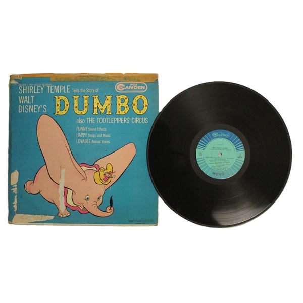 A 1960 RCA Shirley Temple tells the Story of Dumbo Record.