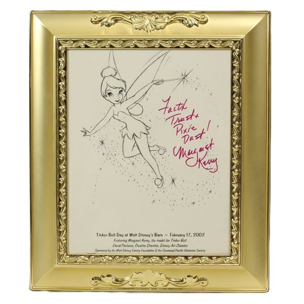 A Framed and Autographed Tinkerbell print.