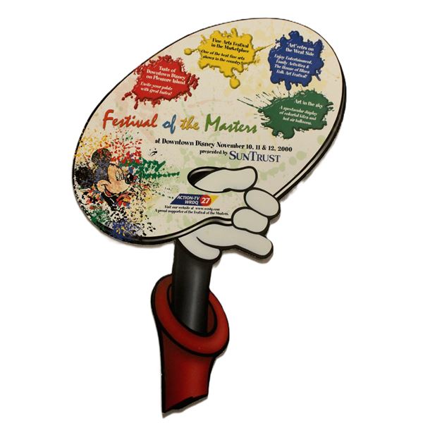 A 2000 Festival of the Masters hardboard sign.