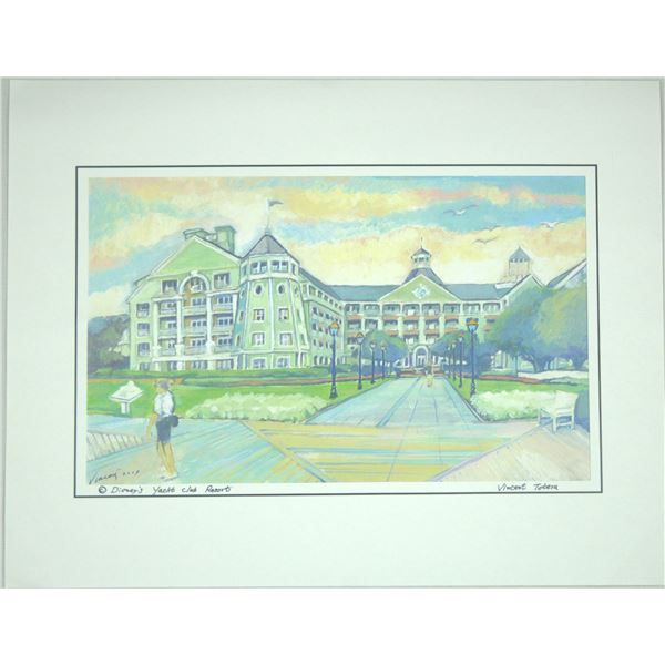 A Yacht Club Resort Watercolor Reproduction.
