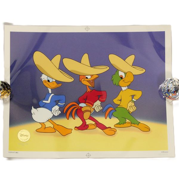 A Limited Edition "Three Happie Chappies" Sericel with lithographic background featuring The Three C