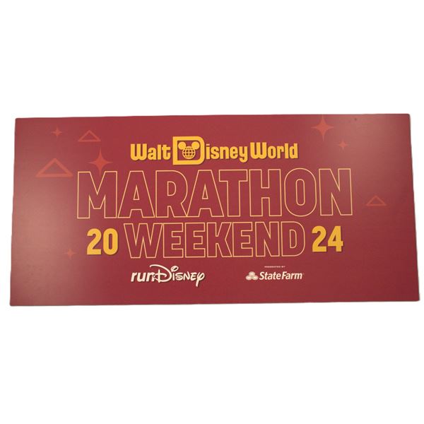 A 2024 runDisney Marathon Weekend Event Sign.