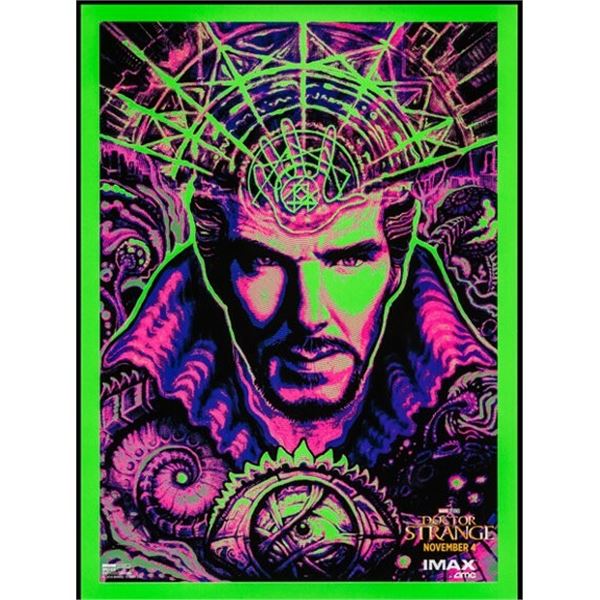 A 2016 Doctor Strange IMAX Psychedelic Day-Glo Poster.
