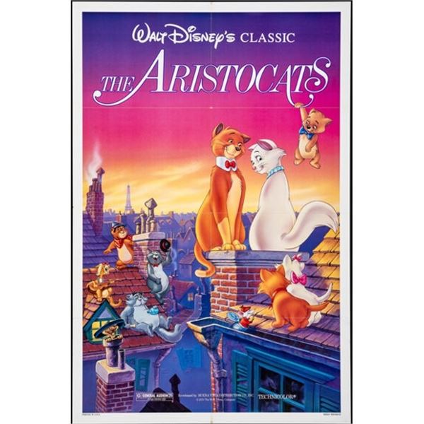 A 1987 The Aristocats Movie Poster.