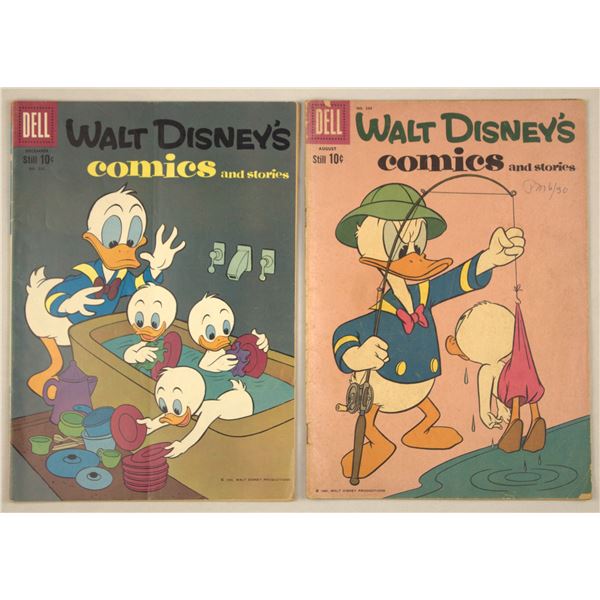 A selection of Dell Walt Disney's Comics and Stories.