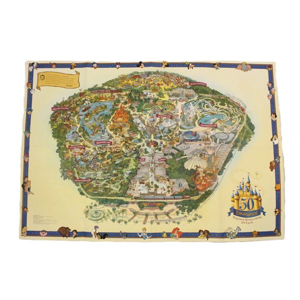 Disneyland 50th Anniversary Park Map.