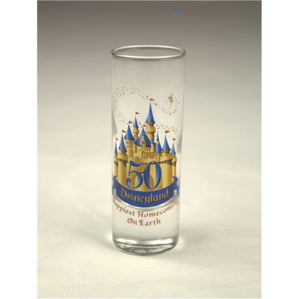A Disneyland 50th Anniversary Shot Glass.