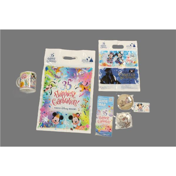 A Selection of Tokyo Disney Resort 35th Anniversary Merchandise and Ephemera.