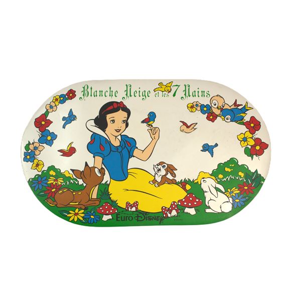 A EuroDisney Snow White and the Seven Dwarfs Placemat.