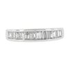Image 4 : Solid 14K White Gold .60 ctw Baguette Cut Channel Set Diamond Stackable Band Rin