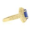 Image 5 : NEW 14k Gold 2.0 ctw Violet Blue Oval Tanzanite w/ Scroll Open Work Solitaire Ri