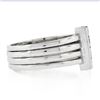 Image 5 : Estate 18k White Gold 0.72 ctw Channel Princess Cut Diamond 4-Row Wide Band Ring