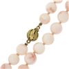 Image 4 : Vintage 16.5" 8.5mm Angel Skin Bead Coral Strand Necklace w/ 14k Gold Clasp