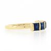Image 5 : 18k Yellow Gold 1.75 ctw Square Step Cut Sapphire Bar Channel 5 Stone Band Ring