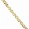 Image 5 : 6.5" 14k Yellow Gold 2.30 ctw Prong Set Diamond Covered Polished Link Bracelet