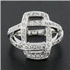 Image 2 : 18k White Gold 0.78 ctw Round Brilliant Pave Diamond Interlocking Infinity Ring
