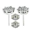 Image 5 : New 14k White Gold 0.55 ctw Round Brilliant Prong Diamond Cluster Stud Earrings