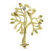 Image 3 : Textured 18K TT Gold 1.0 ctw Prong Set European Diamond Tree Branch Pin Brooch