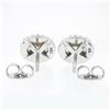 Image 3 : NEW 18K TT Gold 1.0 ctw Fancy Yellow & White Diamond Dual Halo Oval Stud Earring