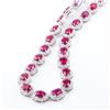 Image 2 : 45.76 ctw BURMESE Ruby and 4.00 ctw Diamond Platinum Necklace (GIA CERTIFIED)