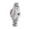 Image 3 : Rolex Ladies Stainless Steel Gray Diamond And Sapphire Date Wristwatch 26MM