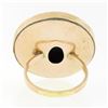 Image 6 : Antique Victorian 14K Gold Black Onyx Carved Intaglio Male Round Platter Ring