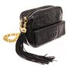 Image 2 : Chanel Black Lambskin Mini Tassel Camera Crossbody Bag