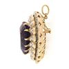 Image 2 : Antique Victorian 14k Gold Large Heart Amethyst & Diamond Enamel Brooch Pendant