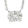 Image 3 : NEW 14k White Gold 0.81 ctw GIA Oval Diamond Solitaire Pendant & Adjustable Chai