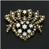 Image 2 : Vintage Victorian Revival 14K Yellow Gold Cabochon Opal Seed Pearl Brooch Pin