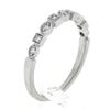 Image 7 : 14k White Gold 0.17 ctw Round Diamond Square & Marquise Milgrain Frames Band Rin