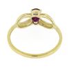 Image 6 : 14k Yellow Gold 0.70 ctw Oval Ruby Solitaire Dual Finish Open Infinity Sides Rin