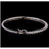 Image 2 : 14KT White Gold 1.93 ctw Diamond Bangle Bracelet