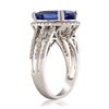 Image 3 : 9.07 ctw DARK Tanzanite and 0.58 ctw Diamond Platinum Ring (GIA CERTIFIED)