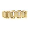 Image 3 : Vintage Retro 14K Yellow Gold 7.25" 20mm Wide Fluted & Grooved Link Bracelet
