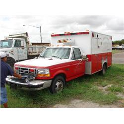 1995 FORD F-350 AMBULANCE VIN#1FDKF37F5SNA14559