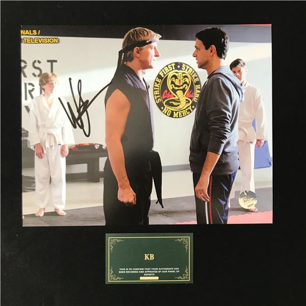 WILLIAM ZABKA SIGNED "COBRA KAI" 8X10 PHOTO (KB AUTHENTICS COA)