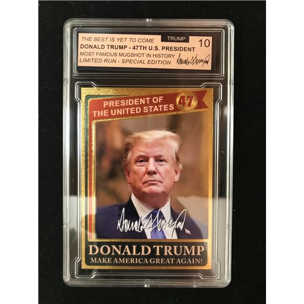 23 KT GOLD DONALD TRUMP POTUS TRADING CARD (GRADED 10)