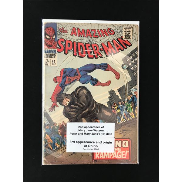 MARVEL COMICS NO.43 THE AMAZING SPIDERMAN