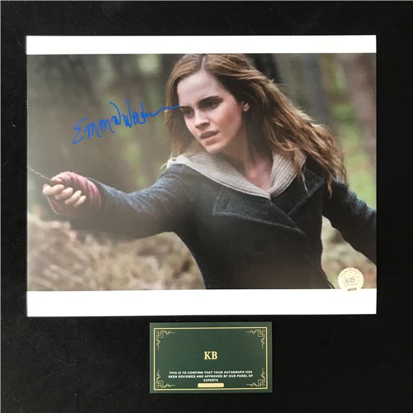 EMMA WATSON SIGNED "HERMIONE GRANGER" FROM HARRY POTTER 8X10 PHOTO (KB AUTHENTICS COA)