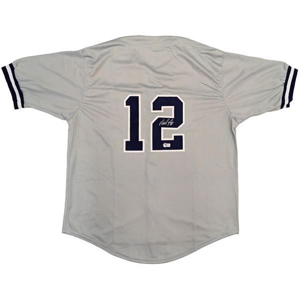 New York Yankees Wade Boggs Autographed Gray Jersey Beckett
