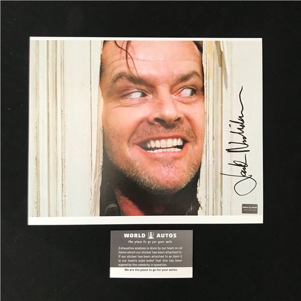 JACK NICHOLSON SIGNED "THE SHINING" 8X10 PHOTO (WORLD AUTOS COA)