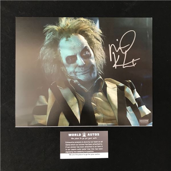 MICHAEL KEATON SIGNED 'BEETLEJUICE' 8X10 PHOTO WORLD AUTOS COA