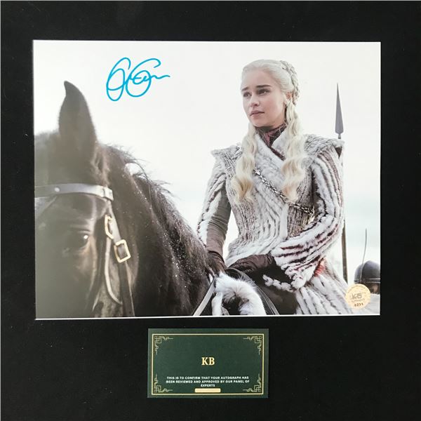 EMILIA CLARKE SIGNED 8X10 PHOTO (KB COA)