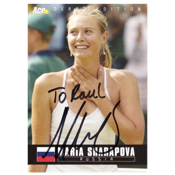 Maria Sharapova signed trading card