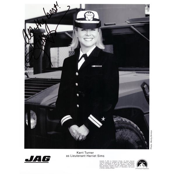 JAG Karri Turner signed photo